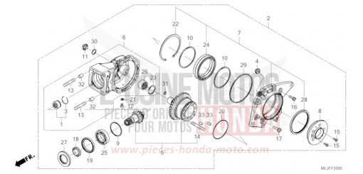ENGRENAGE MENE DE SORTIE GL1800BDS de 2025